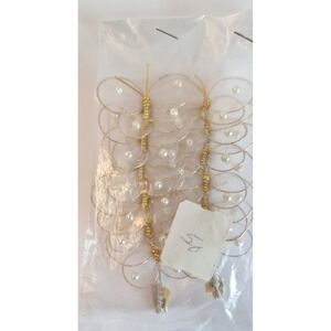 Vintage Japan Gold Mesh Pearl Butterfly Floral Picks Millinery Craft Stems 12pc
